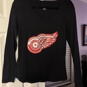 Detroit Red Wings glitter long sleeve shirt